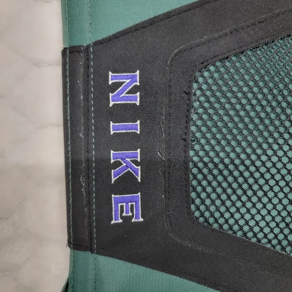 Vintage 1996 Nike Mead Tri-Fold Organizer Binder Cover Green Purple Black 90s